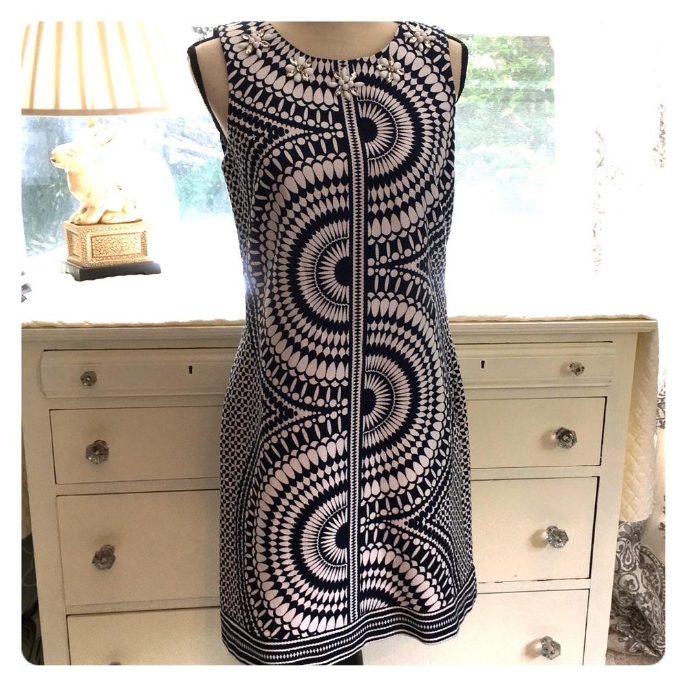 New! Taylor blue and white dress. Size 8